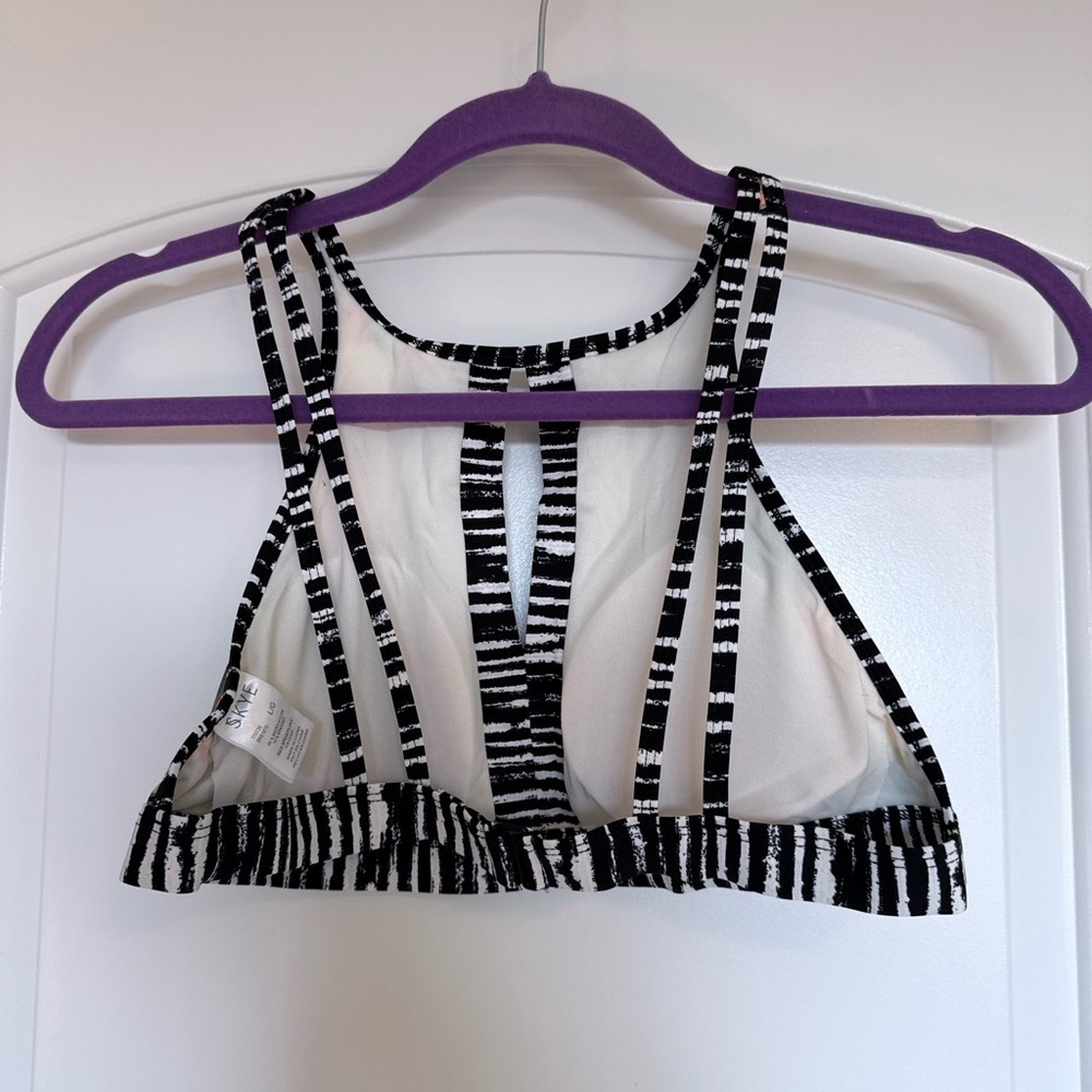 SKYE Swimwear High Neck Floral Bikini Top Size Large - Picture 2 of 5